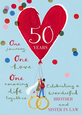 One Journey One Love 50 Years Anniversary Card