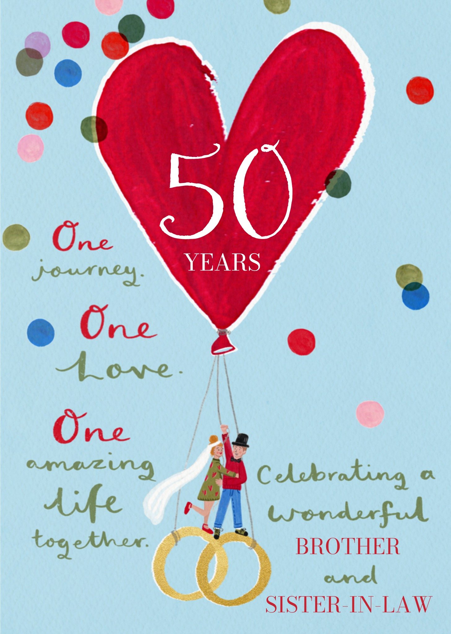 Moonpig One Journey One Love 50 Years Anniversary Card
