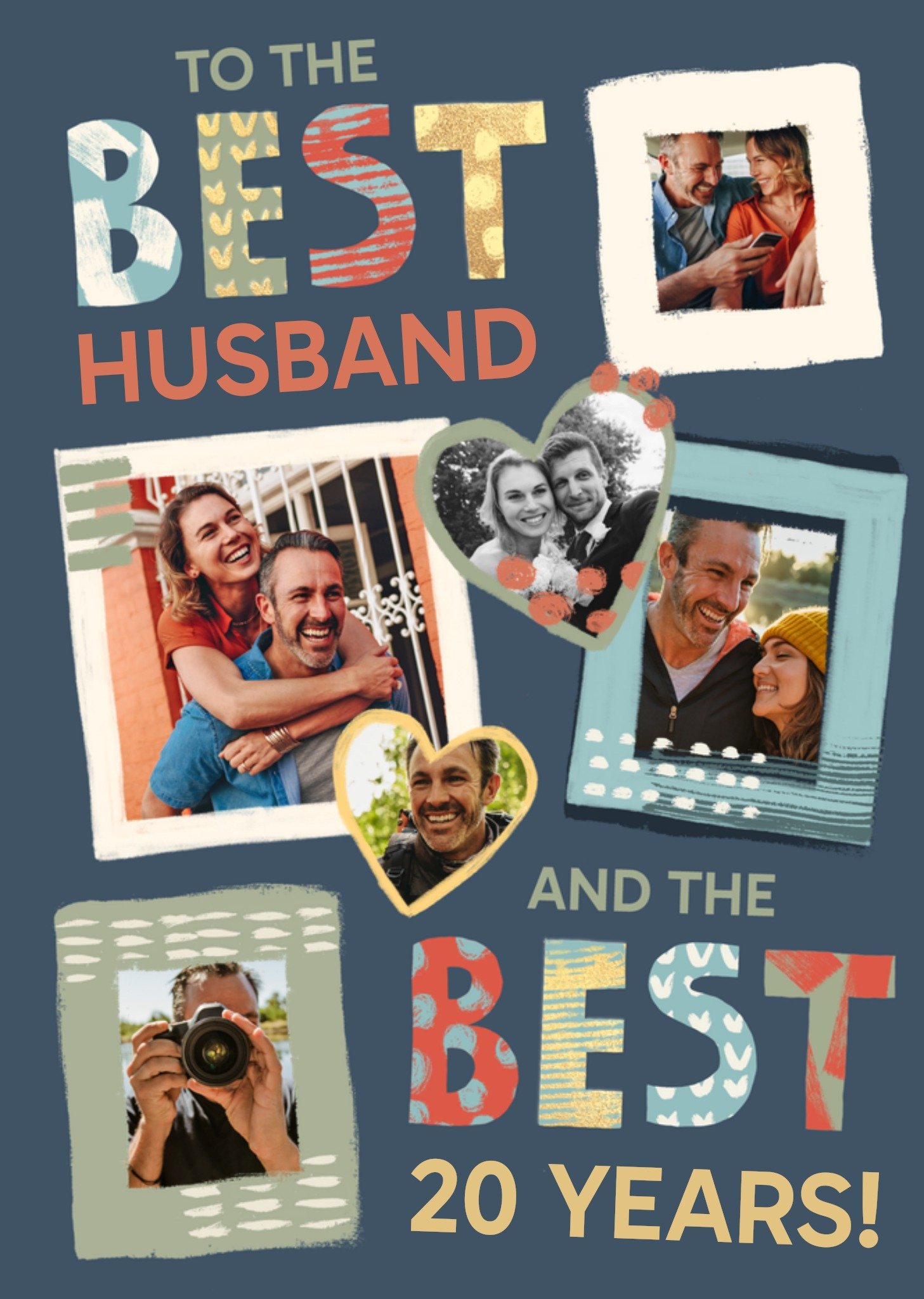 Moonpig Best Husband And Best 20 Years Photo Upload Anniversary Card