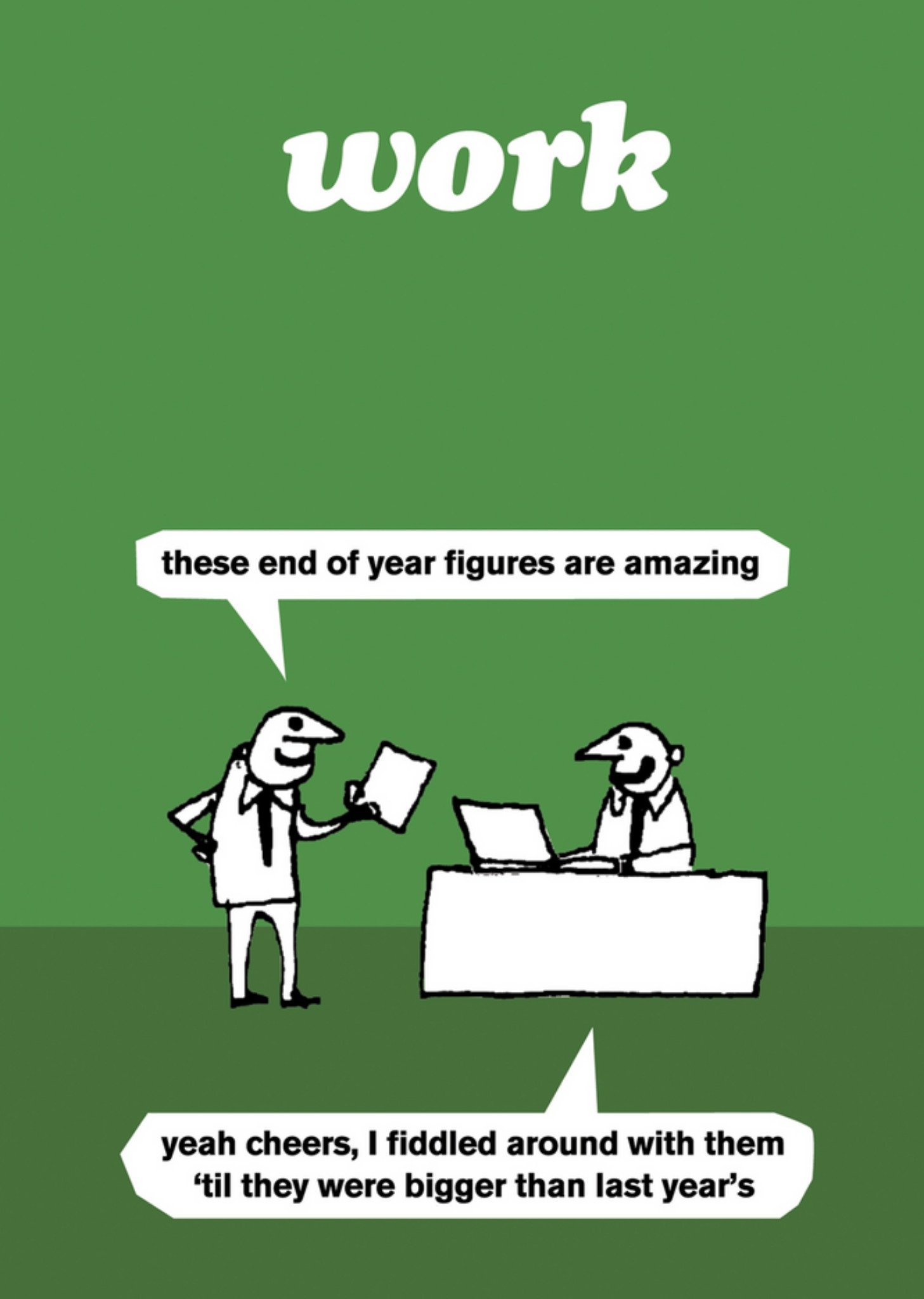 Brainbox Candy Financial End Of Year Figures Rude Card From Modern Toss, Large