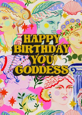 Eleanor Bowmer Bright Bold Illustrated Goddess Birthday Card