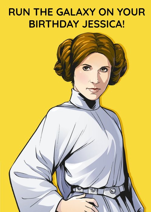 Birthday card - star wars - princess leia