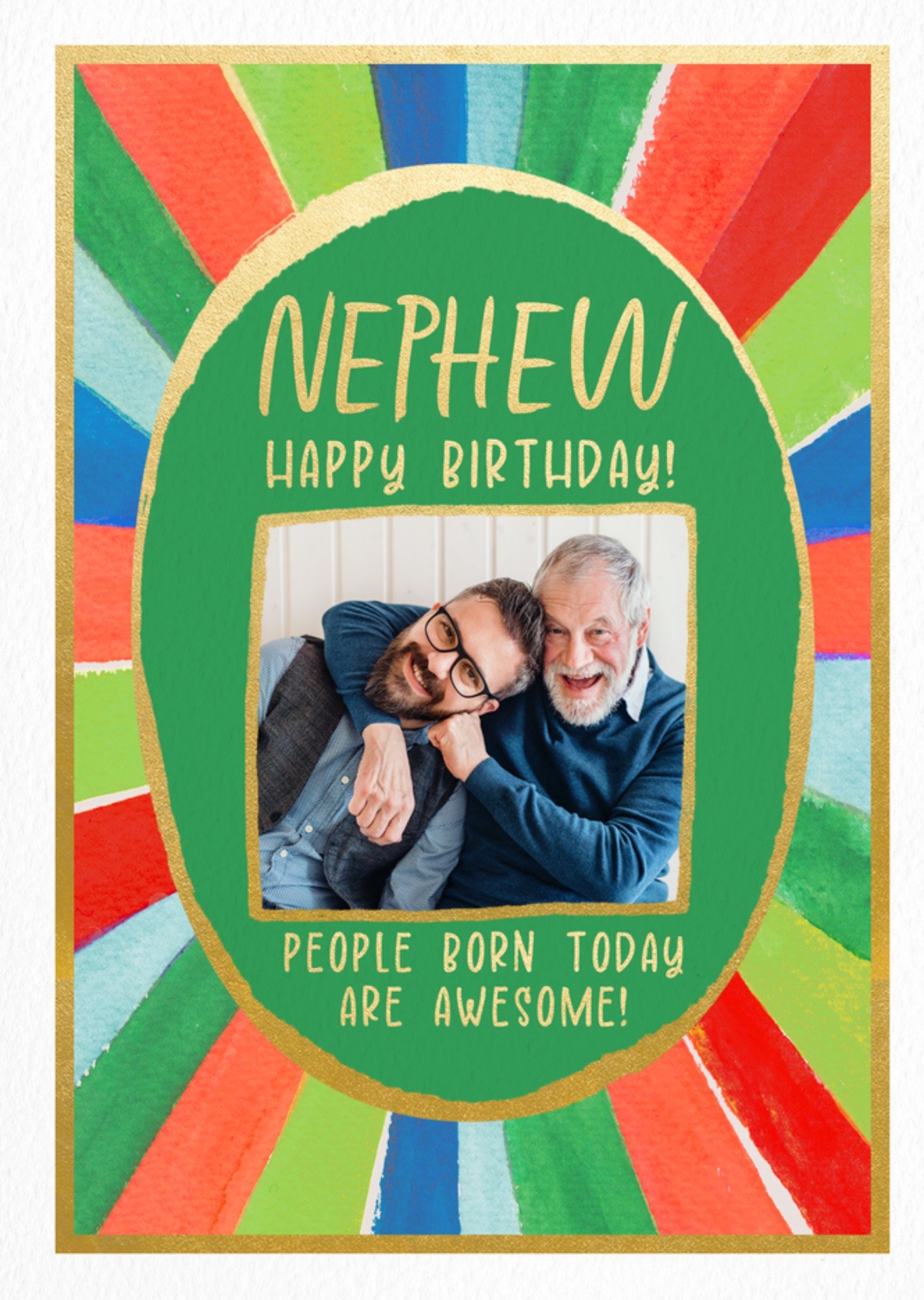 Moonpig Nephew People Born Today Are Awesome Photo Upload Birthday Card