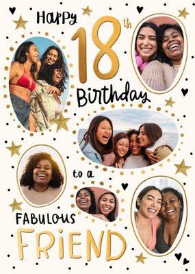 Fabulous Friend Photo Upload 18th Birthday Card