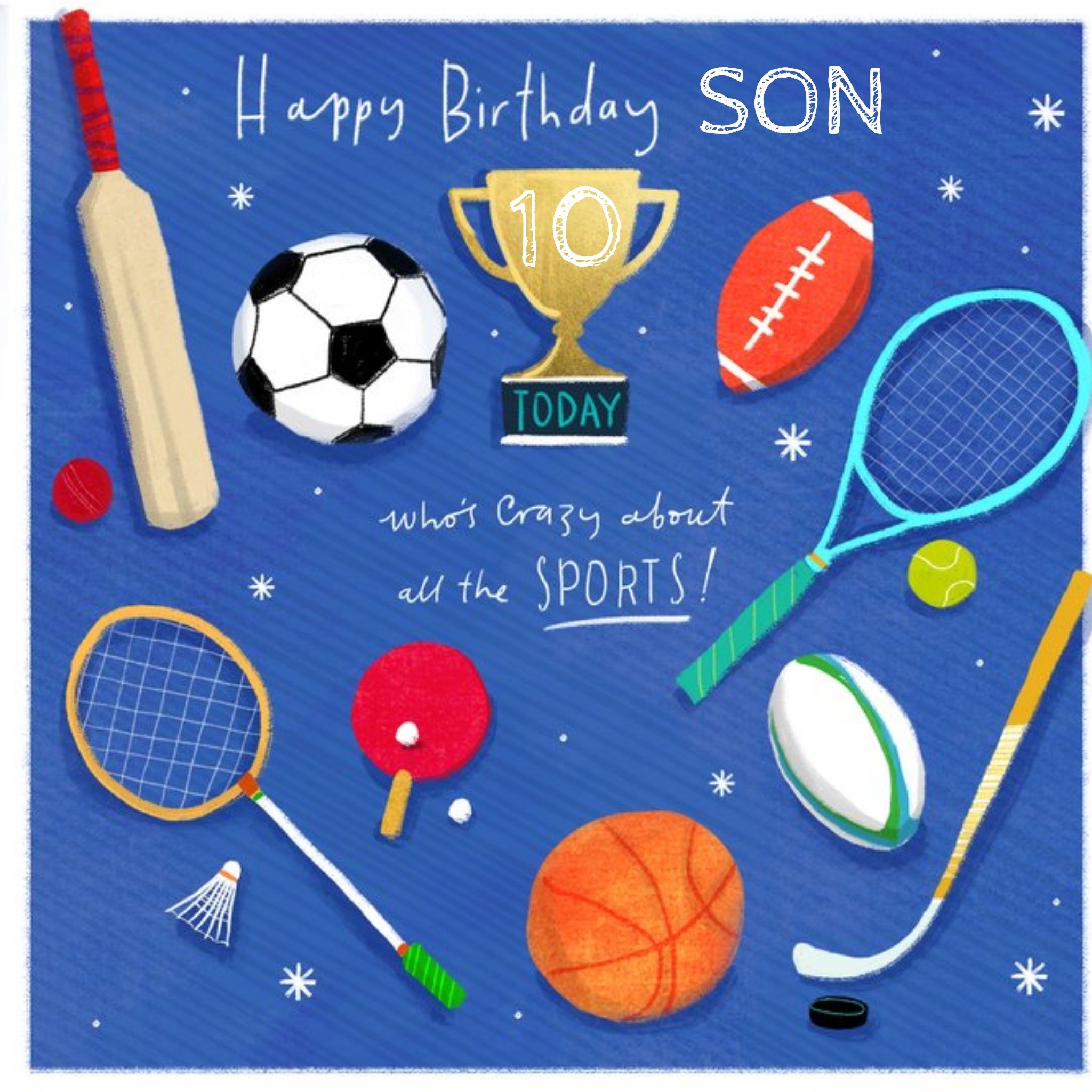Moonpig Crazy About Sports Illustrated Birthday Card
