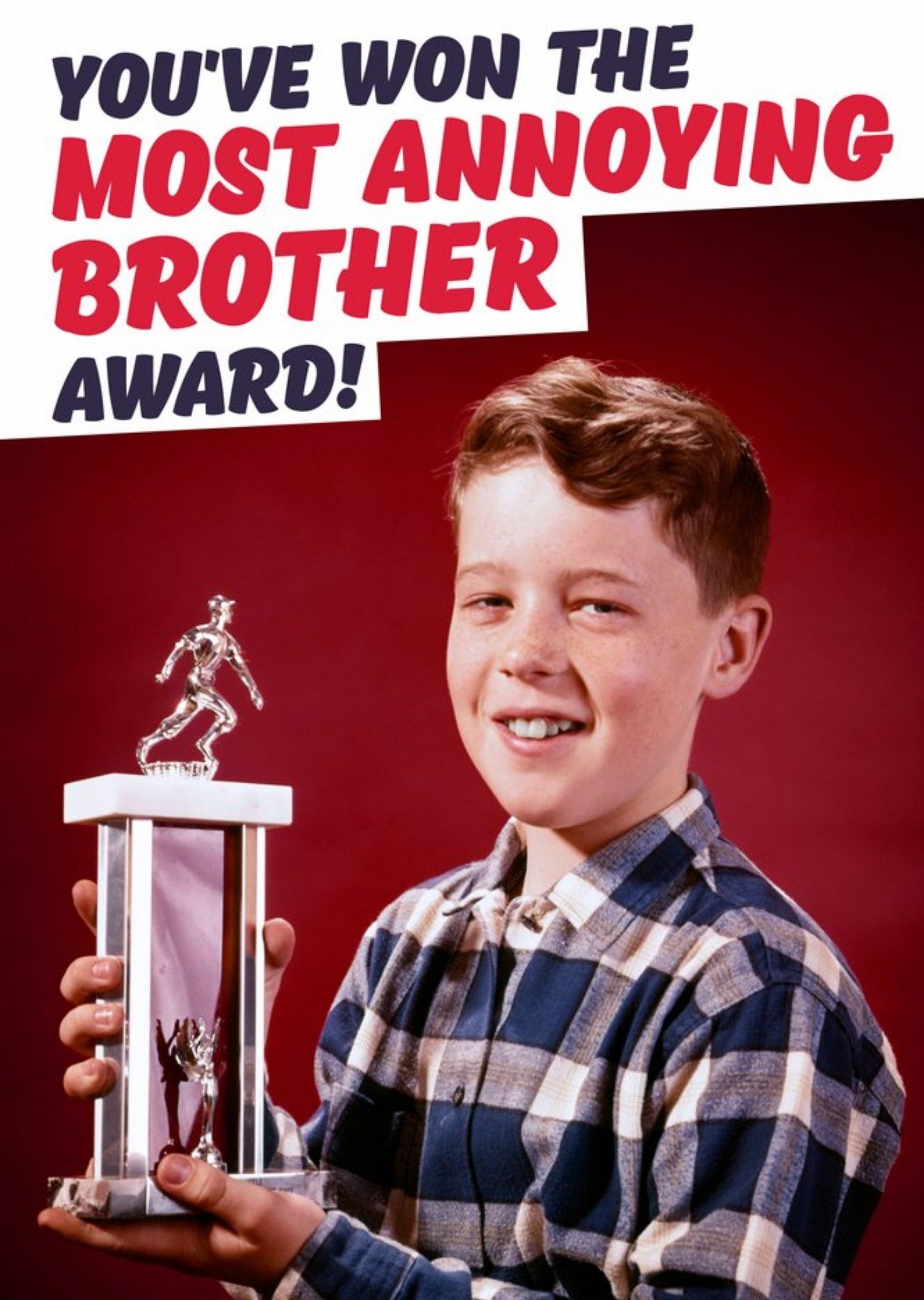 Moonpig Most Annoying Brother Award Funny Birthday Card