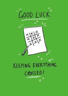 Hallmark Good Luck Keeping Everything Crossed Illustrated Card