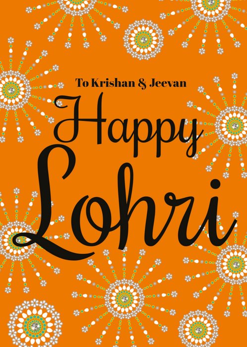 Eastern Print Studio Mandala Happy Lohri Card