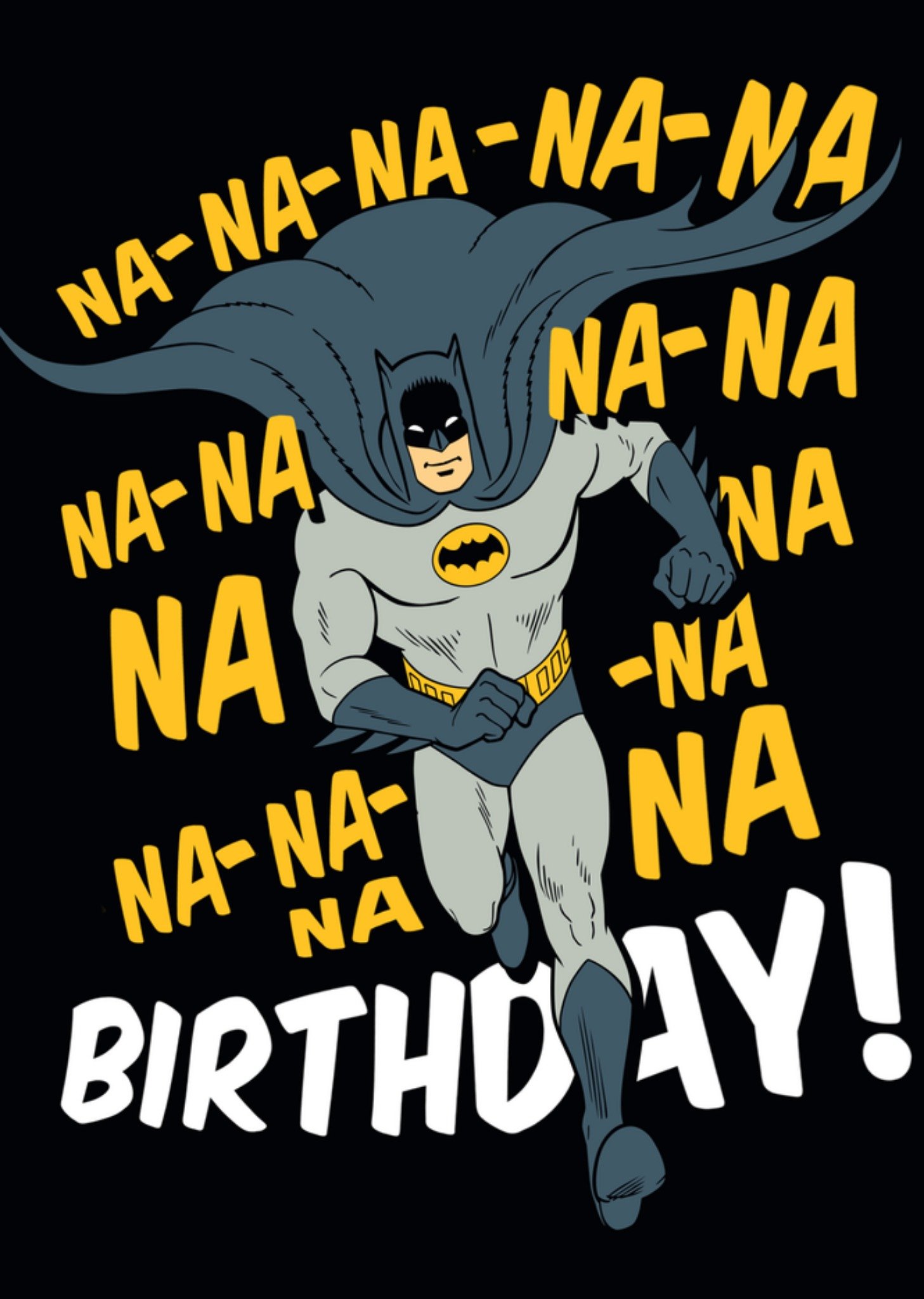 Batman Theme Tune Na Na Na Na Na Birthday Card From Dc Comics