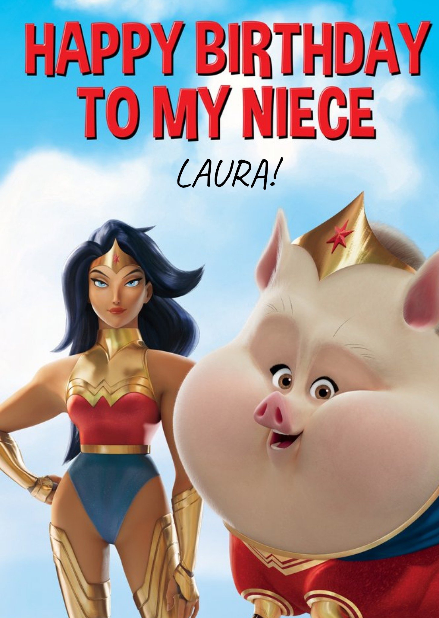 Dc Comics Dc League Of Super-Pets Niece Birthday Card