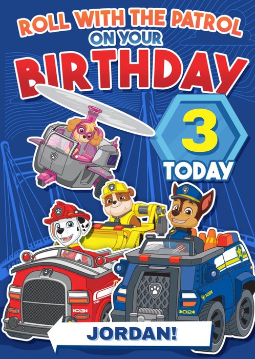 Paw Patrol Birthday Card