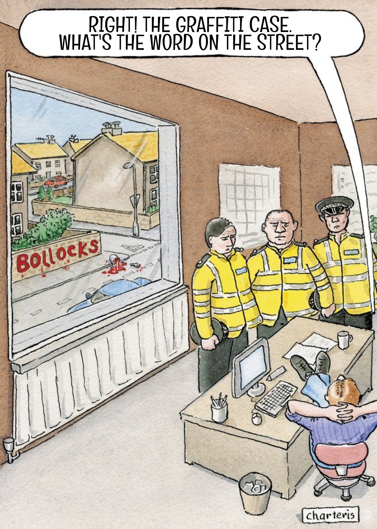 Moonpig Whats The Word On The Street Cartoon Card