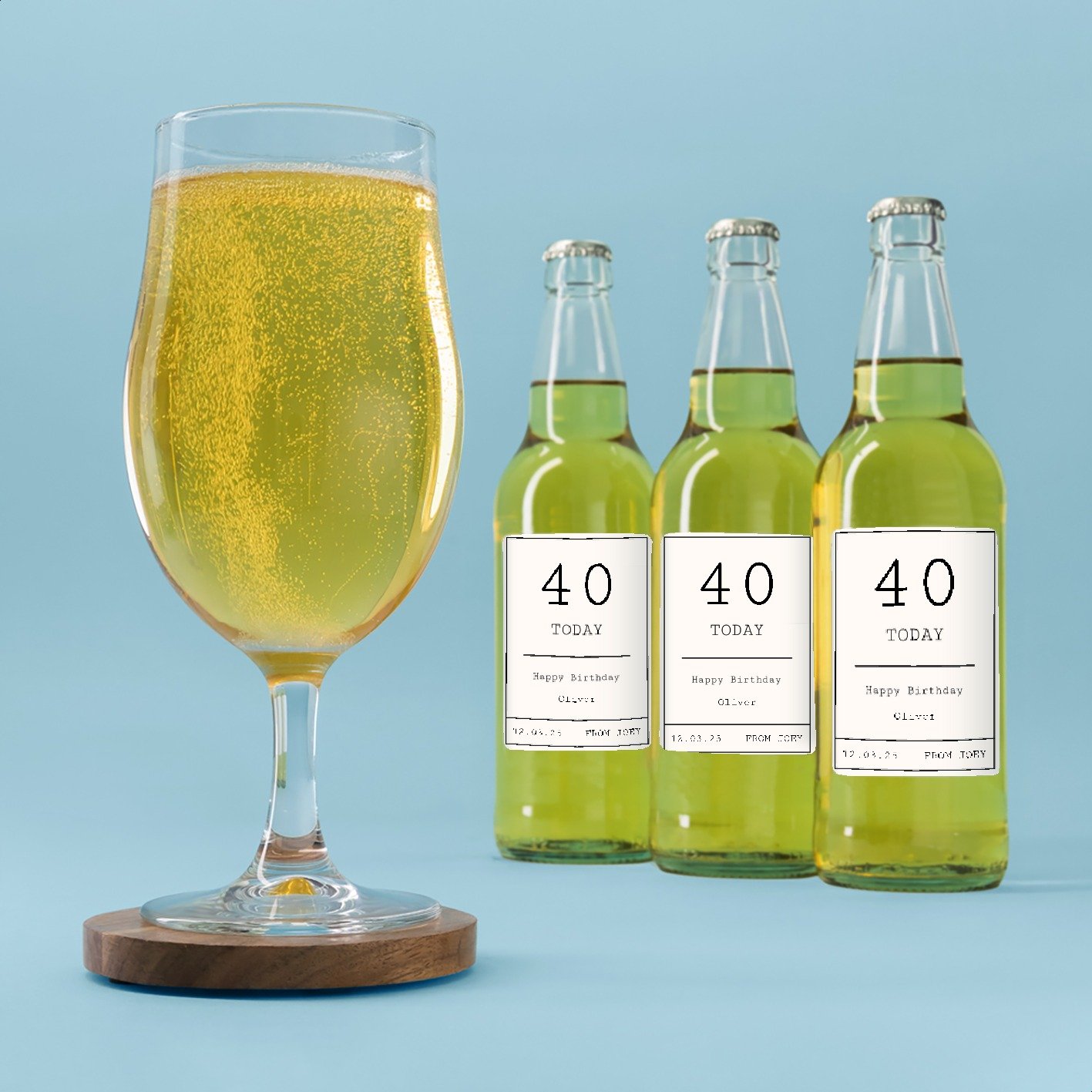Best Of British Beer Personalised Milestone Birthday Cider Trio 3X500Ml