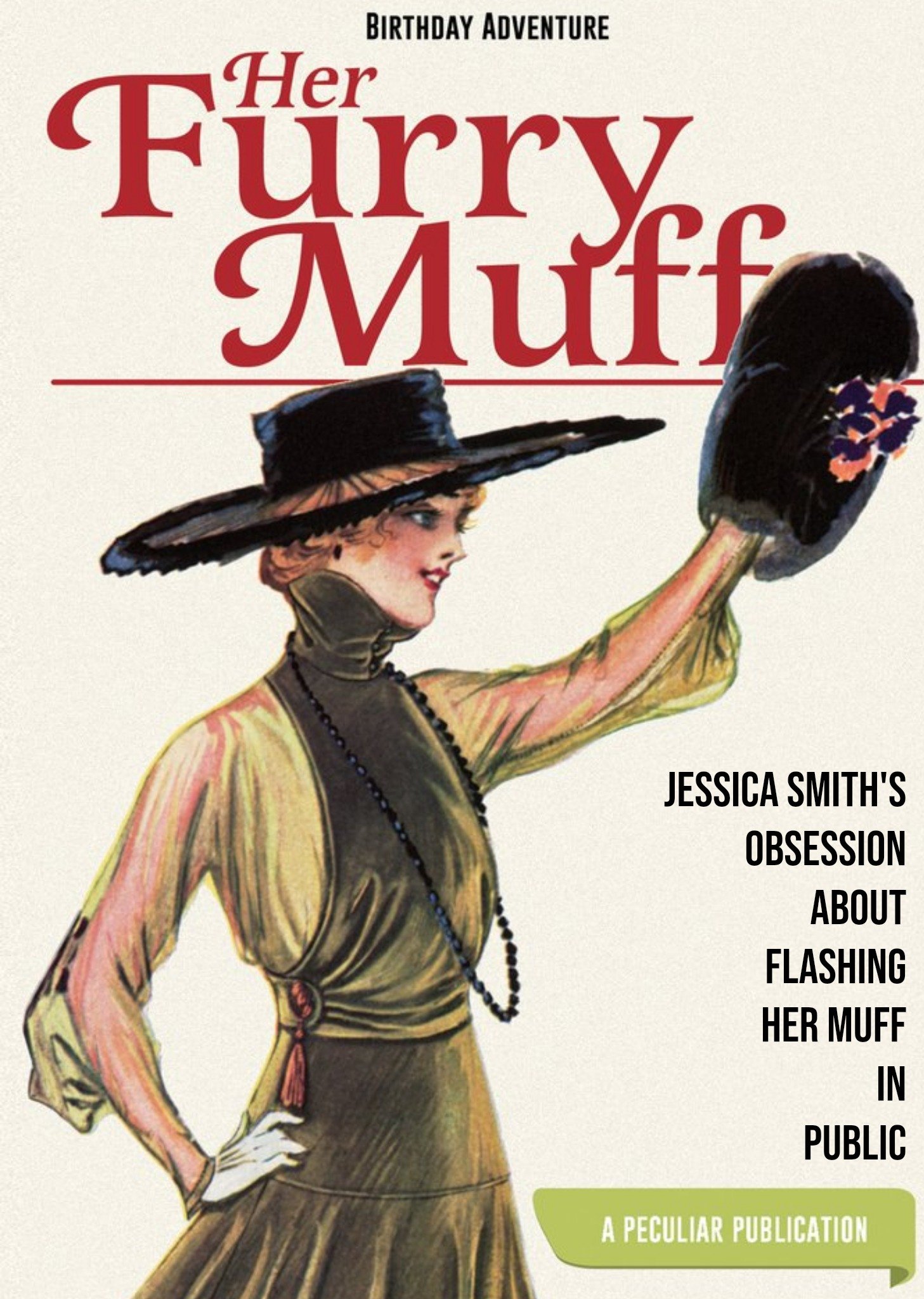 Moonpig Funny Innuendo Birthday Card - Furry Muff - Spoof Retro Magazine