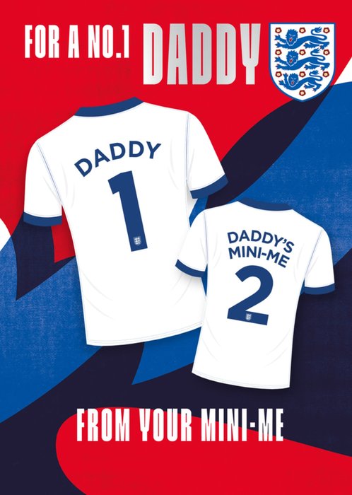 From Your Mini-me Daddy England Football Card