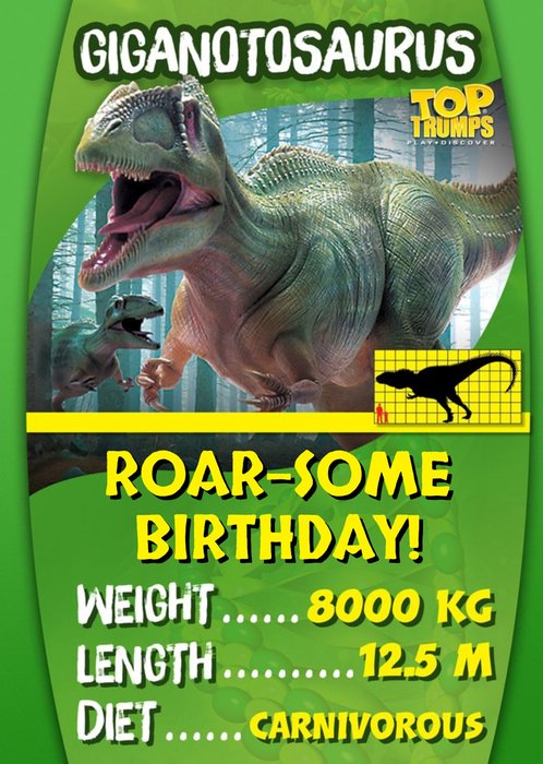 Top Trumps Roarsome Birthday Card