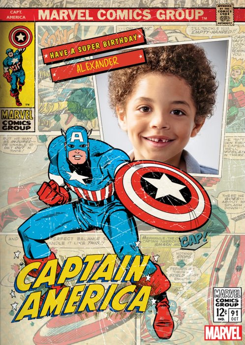 Captain America Birthday Card