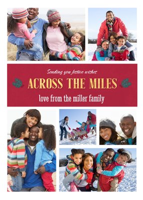 Across The Miles Multiple Photo Upload Christmas Card