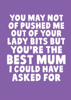 You May Of Not Pushed Me Out Of Your Lady Bits But... Mother's Day Card