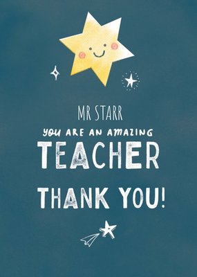 You Are An Amazing Teacher Thank You Card