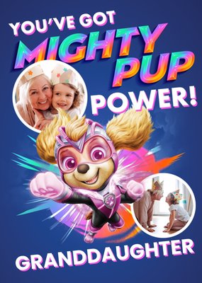 Paw Patrol: The Mighty Movie Pup Power Photo Upload Birthday Card