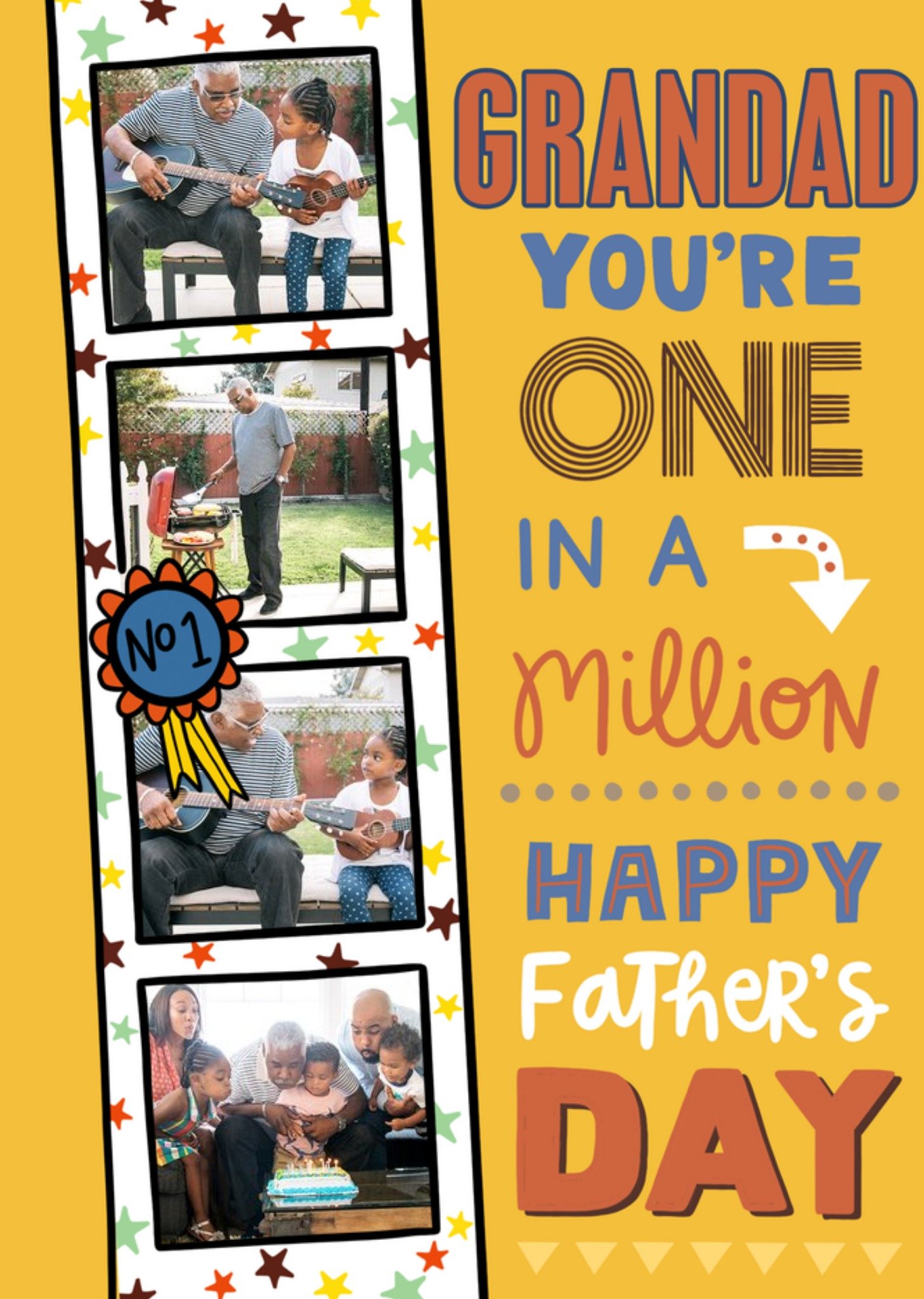 Moonpig One In A Million Grandad Multi Photo Upload Fathers Day Card