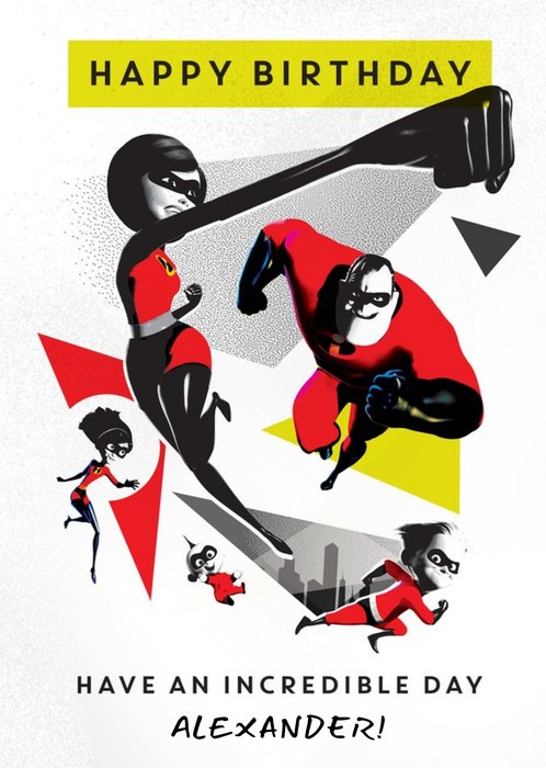 Birthday Card - The Incredibles 2 - Disney Pixar