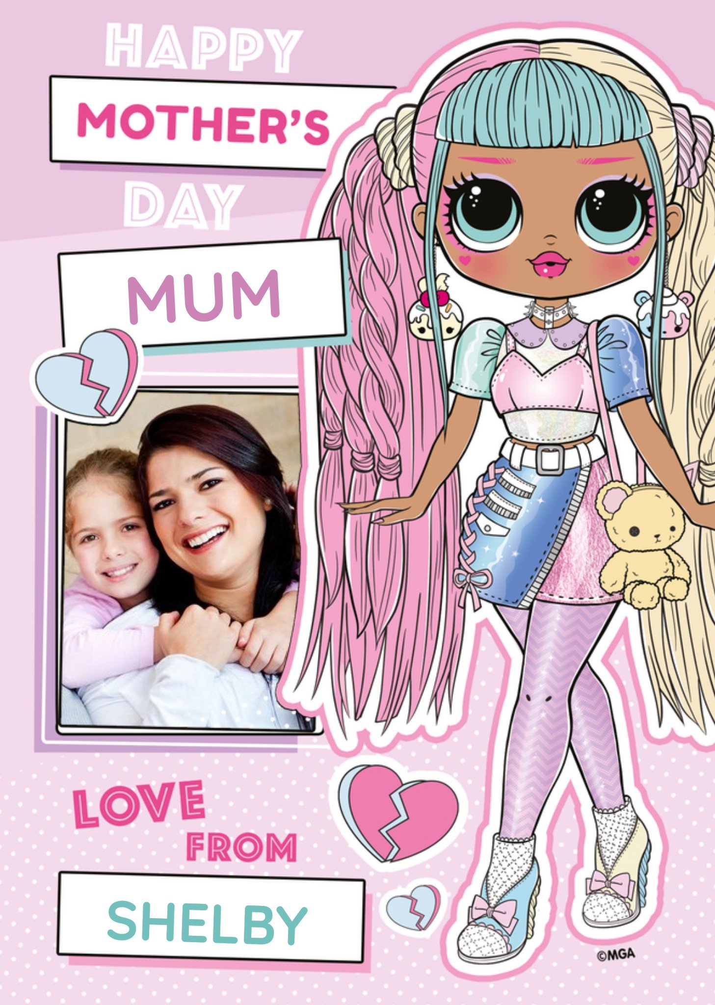 Moonpig Lol Surprise Millenials Mother's Day Photo Upload Card