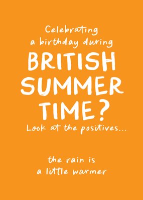 British Summer Time Birthday Card