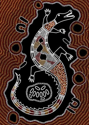 Hogarth Arts Illustrated Aboriginal Art Pattern Just A Note Card