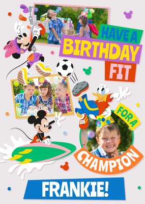 Disney Have A Birthday Fit For A Champion Photo Upload Card