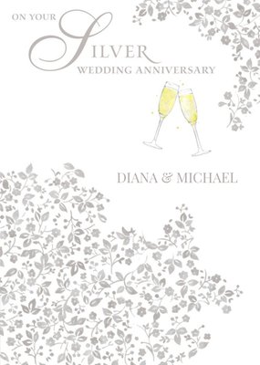 Anniversary Card - Silver Wedding Anniversary