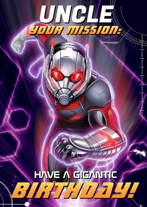 Marvel Avengers Uncle Birthday card - Ant man