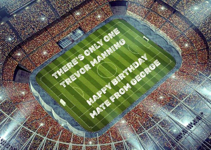 Football Stadium Birthday Card