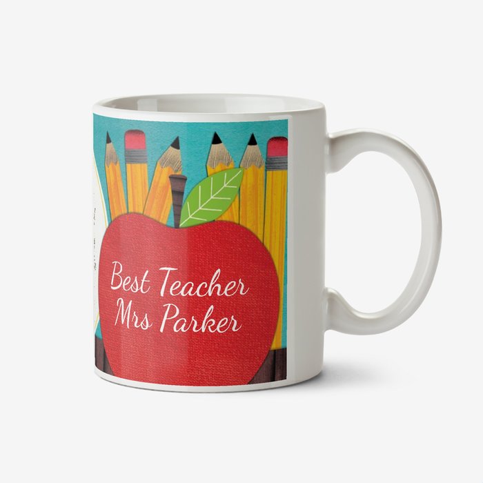 Blackboard & Thumbs Up Teacher Photo Upload Mug