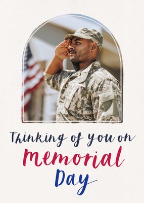 Thinking Of You On Memorial Day Photo Upload Card
