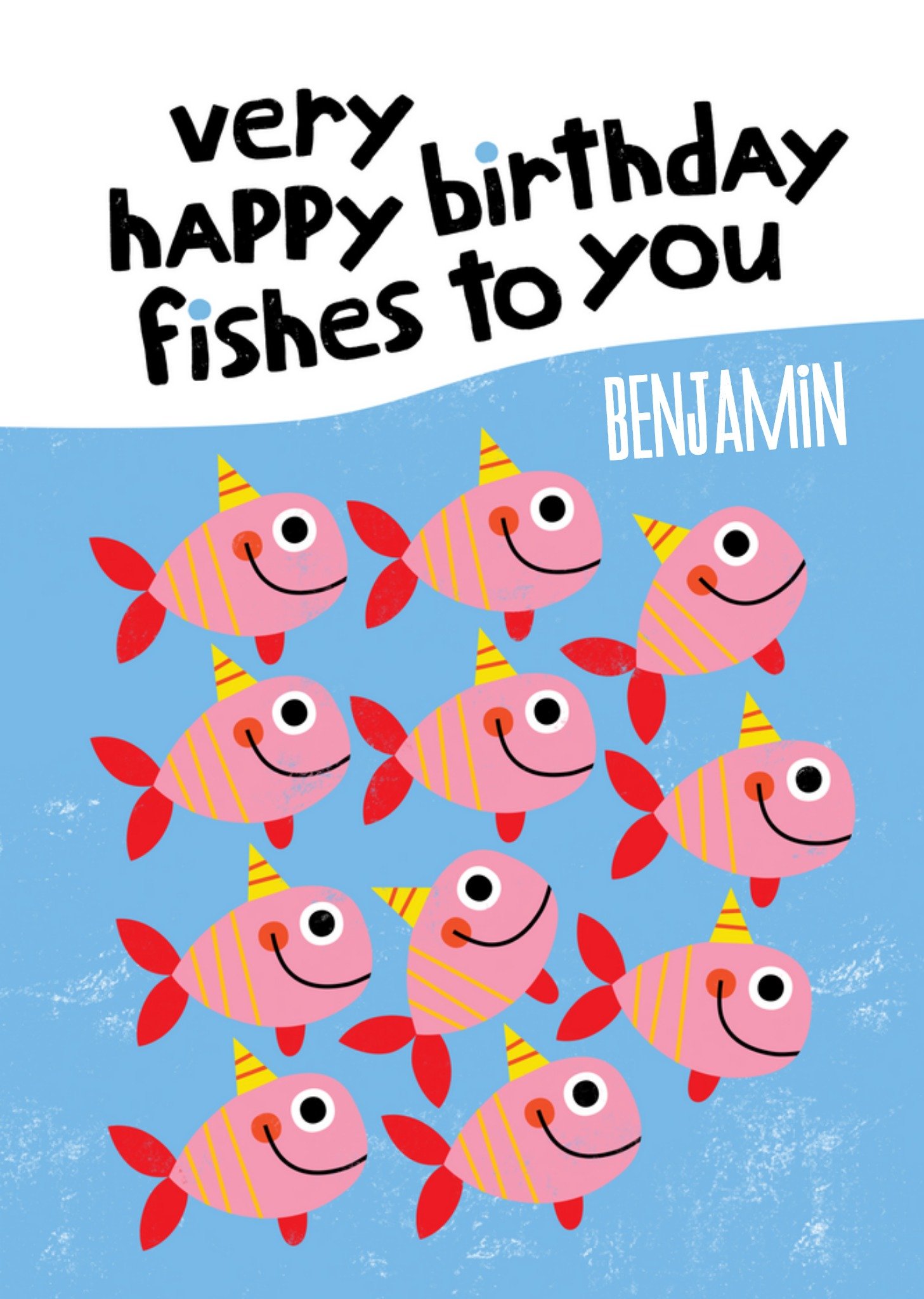 Moonpig Kate Smith Co. Fishes Birthday Card, Large