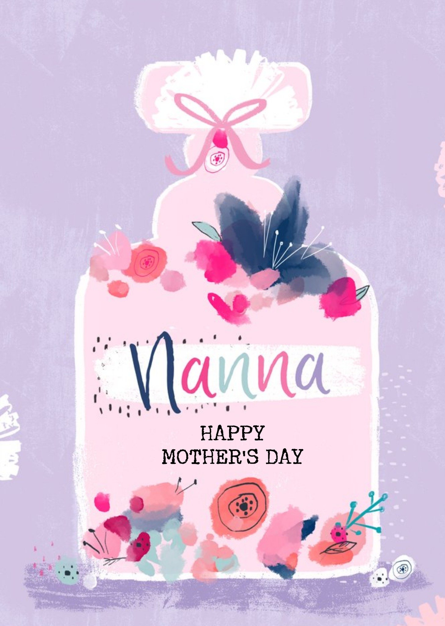 Moonpig Modern Floral Perfume Beauty Nanna Happy Mothers Day Card