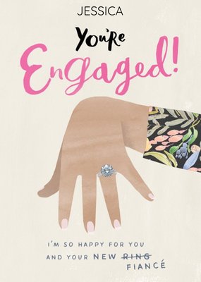 Illustrative You're Engaged Engagement Card  