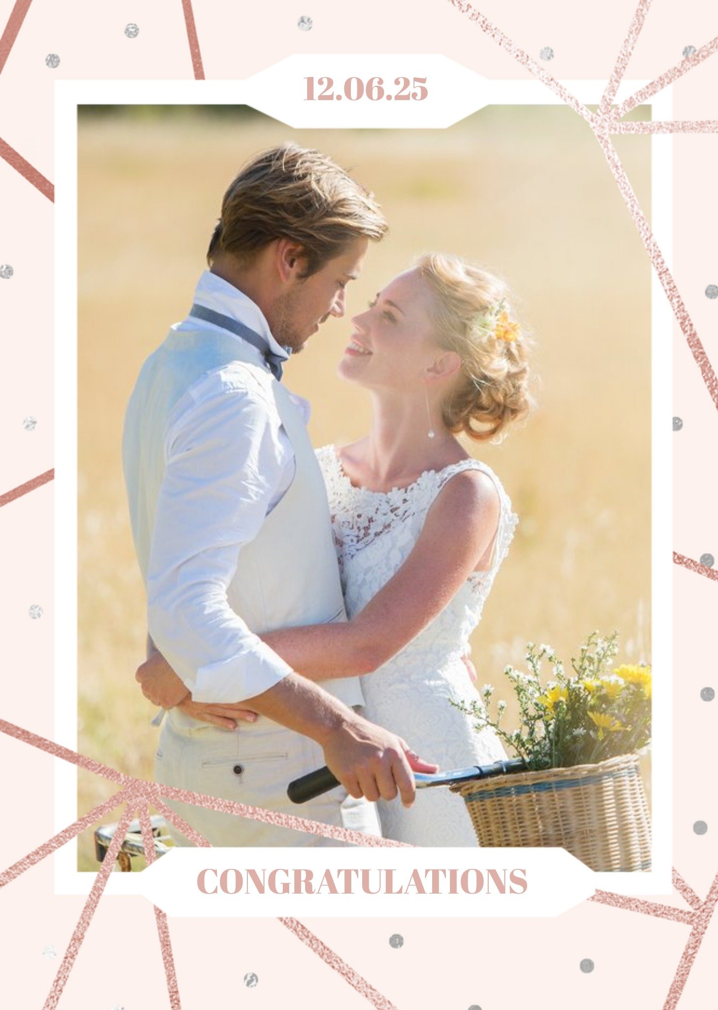Moonpig Wedding Card - Wedding Day - Congratulations - Photo Upload