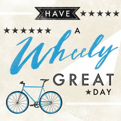 Men's birthday card - male card - cycling - bike