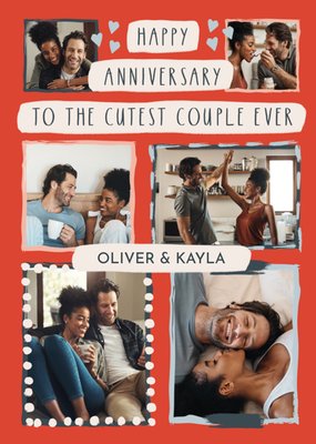 Cutest Couple Photo Upload Anniversary Card