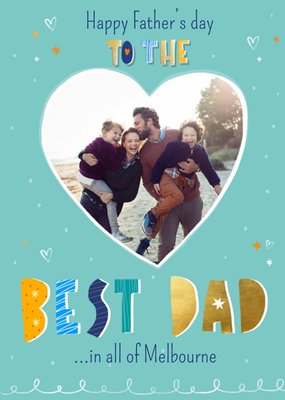 Illustrated Heart Customisable Best Dad Card