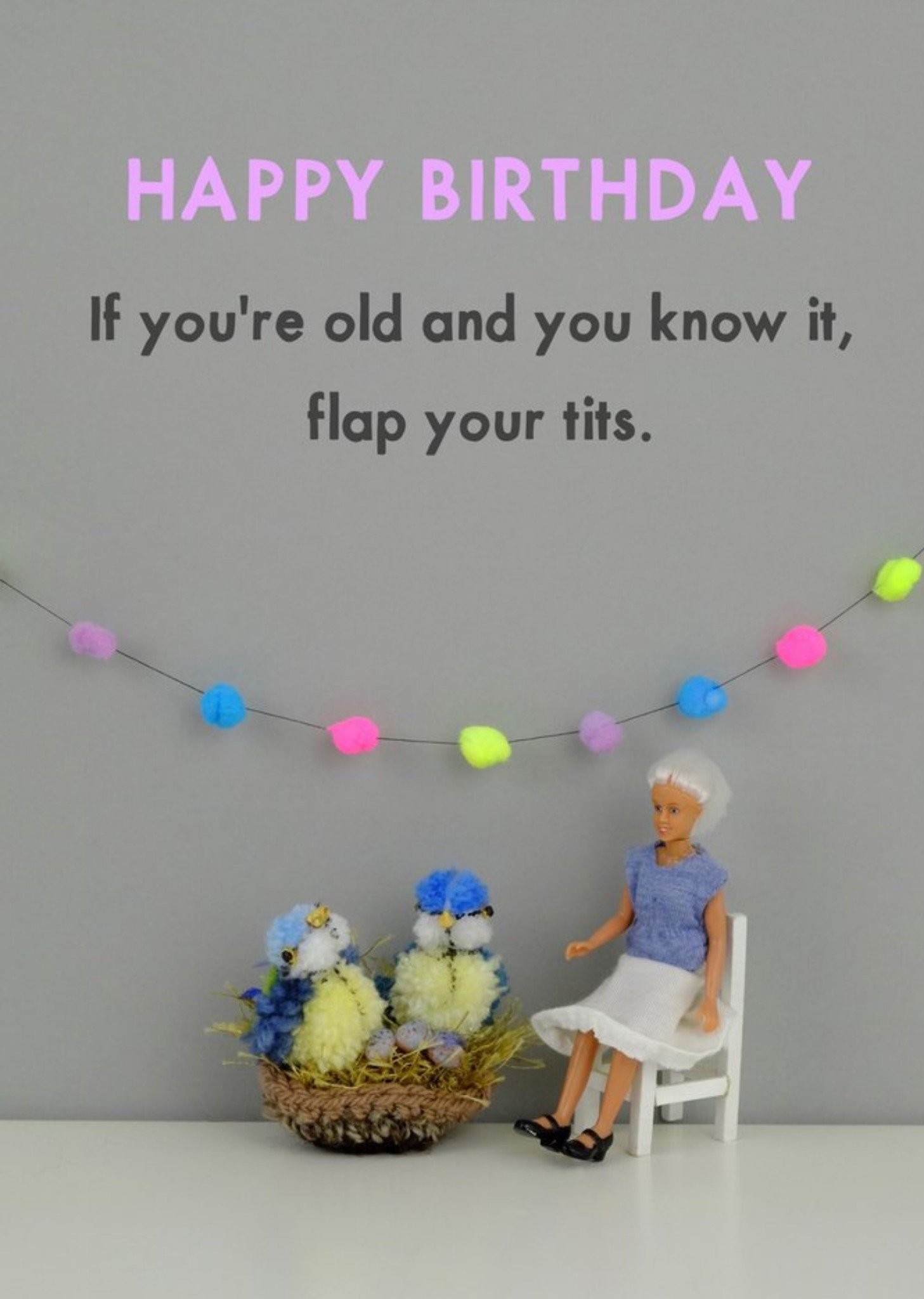 Bold And Bright Funny Flap Your Tits Card