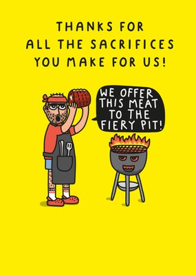 Thanks For All The Sacrifices You Make For Us Card