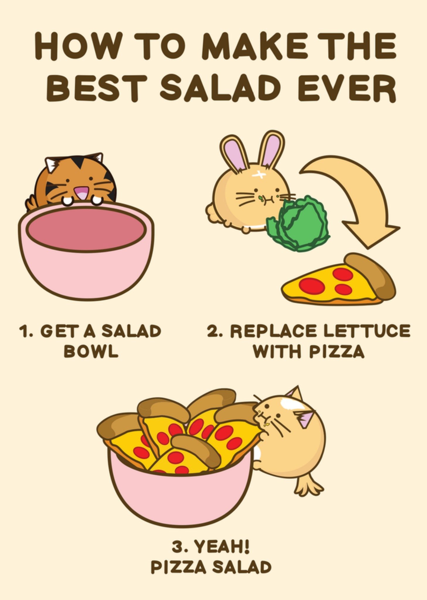Moonpig Fuzzballs How To Make The Best Salad Ever Card