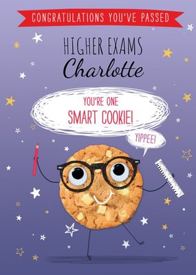 Bright Illustration Of A Smart Cookie Congratulations You've Passed Higher Exams