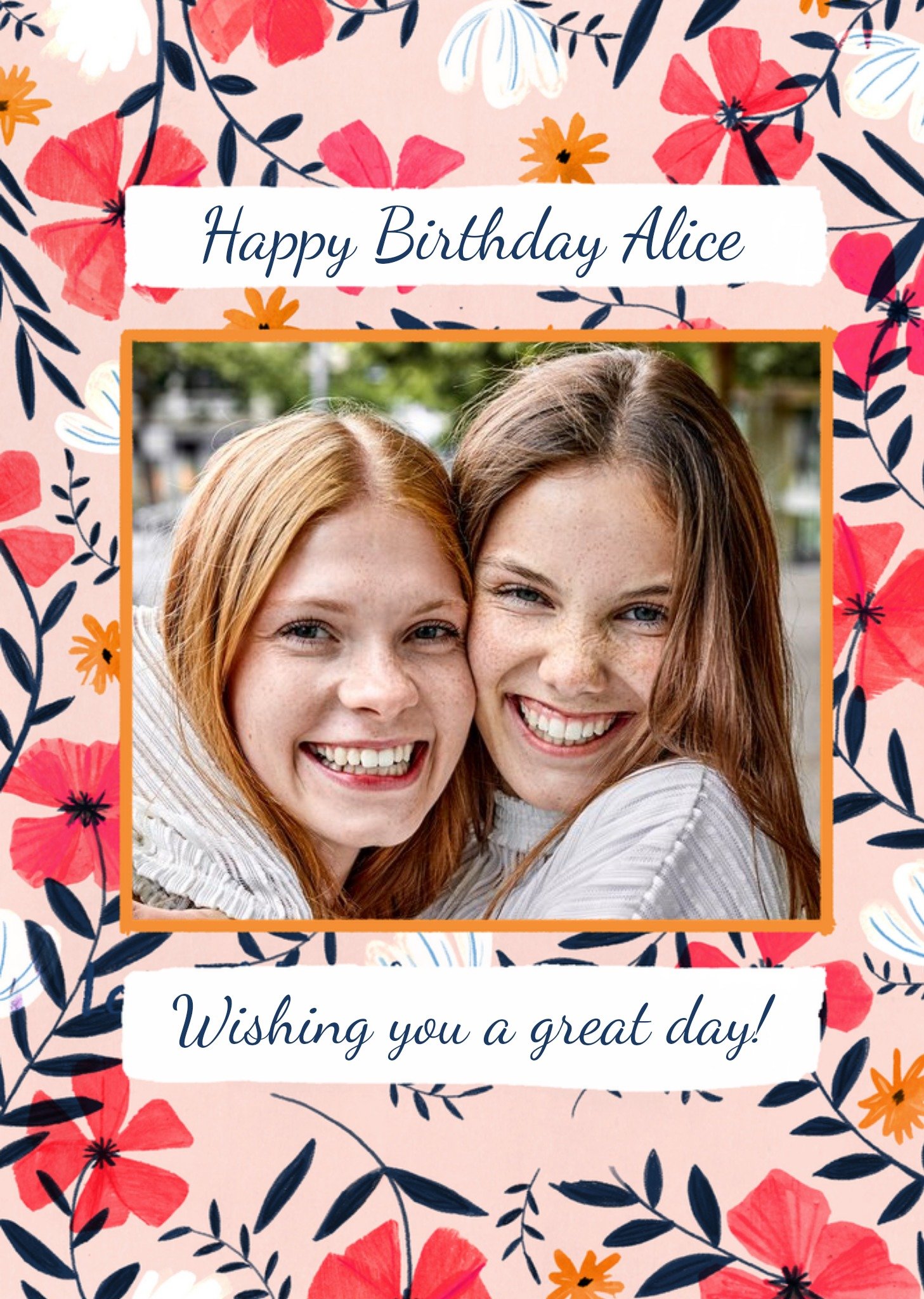 Moonpig Happy Birthday Wishing You A Great Day Photo Upload Card