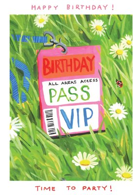 VIP Pass Birthday Card