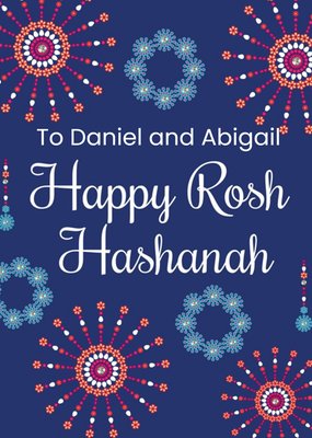 Eastern Print Happy Rosh Hashanah Card